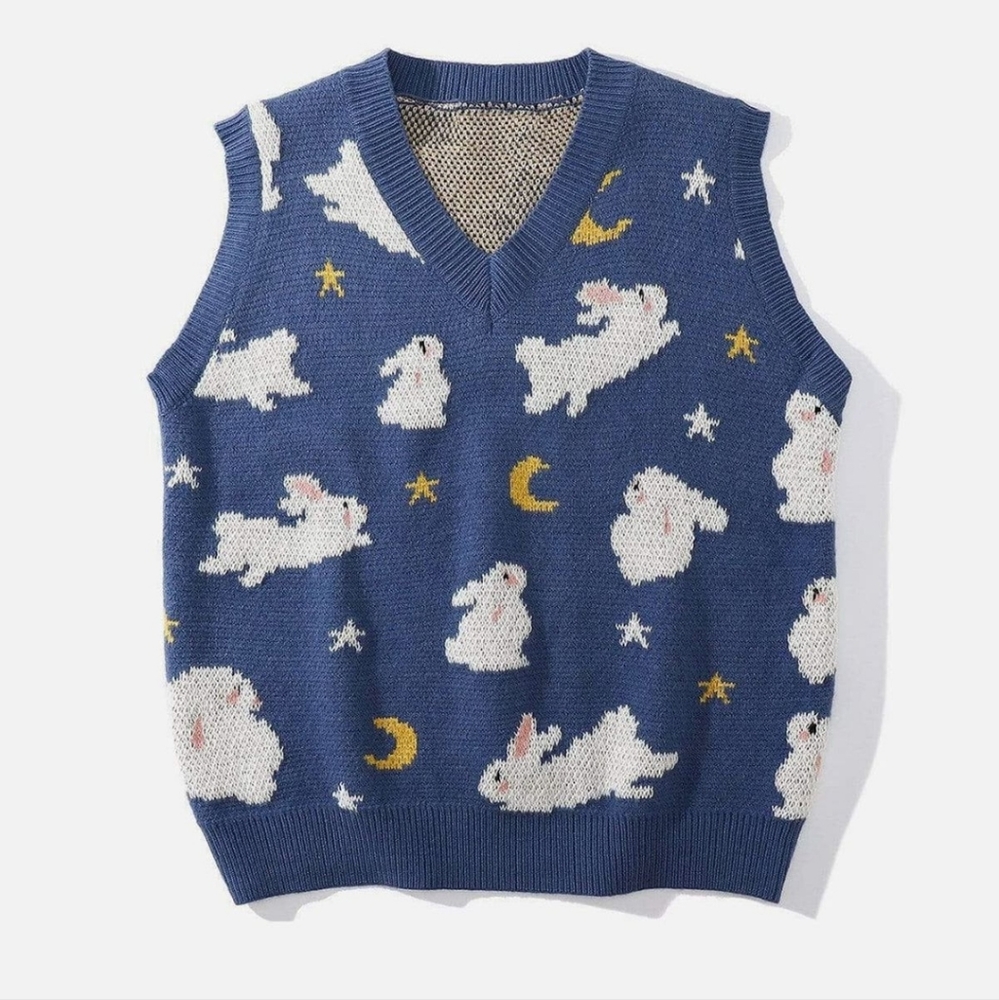 Aelfric Eden Moon Rabbit Knit Sweater Vest